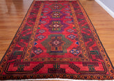 Vintage Baluch Hand-Knotted Wool Persian Rug